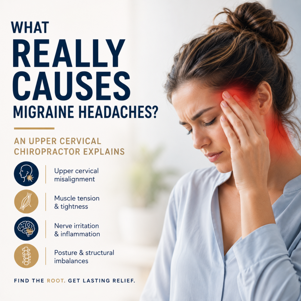 What really causes migraine headaches, explained by an upper cervical chiropractor
